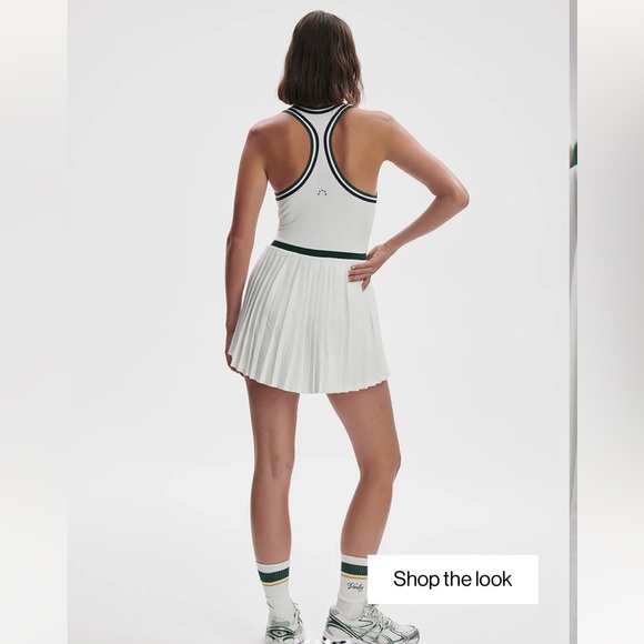 Varley Jane Court Tennis/ Pickleball/ Golf Dress 28'' White/ Green NWT - Picture 4 of 9